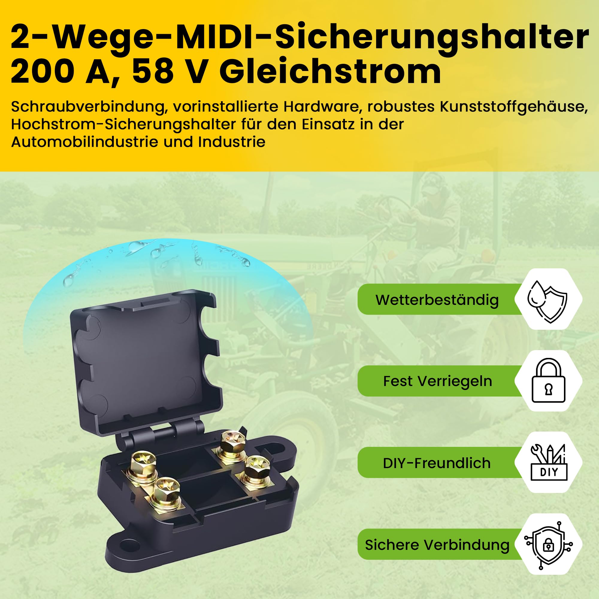 Amazon.co.jp: Offgridtec 2ウェイMIDIヒューズホルダー 200A 58V DC